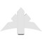 Ekena Millwork Alberta Architectural Grade PVC Gable Bracket, 36"W x 21"H x 6"D x 6"F, 14/12 Pitch GBP036X21X0606ALB00 - alternate 4